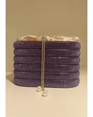 Elise Crystal-Embellished Bucket Purple