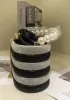 Elise Crystal-Embellished Bucket Silver Black