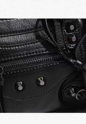 The Route 66 Faux Leather Small Bag Black