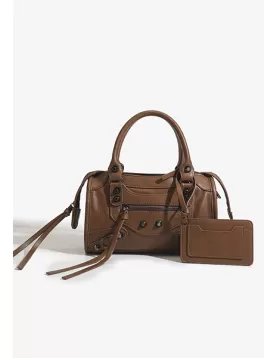 The Route 66 Faux Leather Small Bag Brown