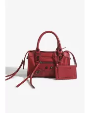 The Route 66 Faux Leather Small Bag Red