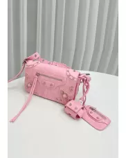 The Route 66 Vegan Leather Horizontal Messenger Bag Pink