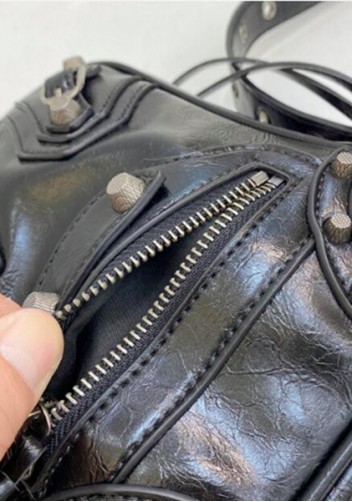 The Route 66 Vegan Leather Vertical Messenger Bag Black