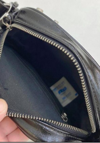 The Route 66 Vegan Leather Vertical Messenger Bag Black