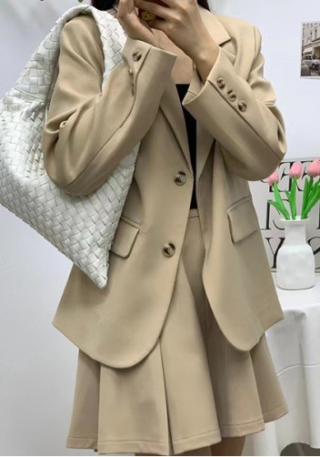 Dina Large Intrecciato Leather Tote White