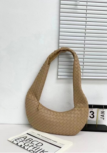 Dina Slouchy Intrecciato Leather Tote Beige