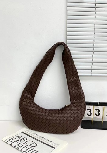 Dina Slouchy Intrecciato Leather Tote Choco