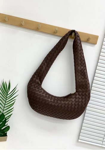 Dina Slouchy Intrecciato Leather Tote Choco