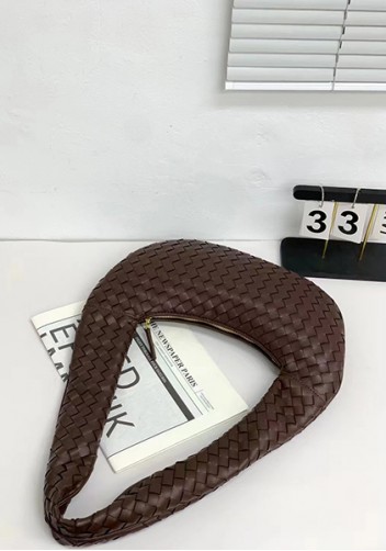 Dina Slouchy Intrecciato Leather Tote Choco