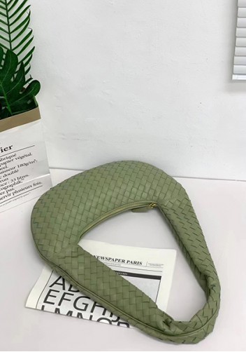 Dina Slouchy Intrecciato Leather Tote Green