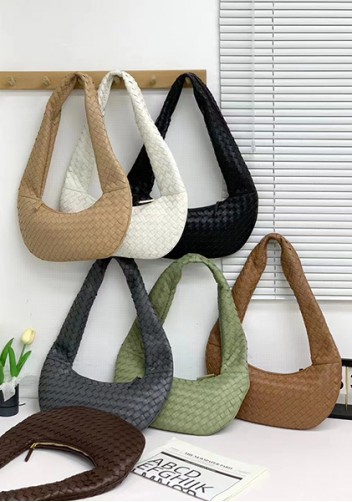 Dina Slouchy Intrecciato Leather Tote Grey