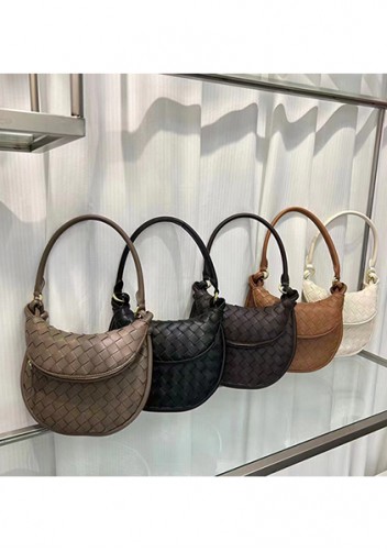 Gemini Woven Shoulder Small Bag Black