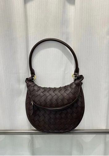 Gemini Woven Shoulder Small Bag Choco