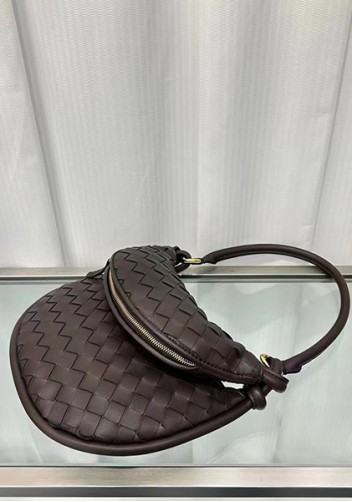 Gemini Woven Shoulder Small Bag Choco