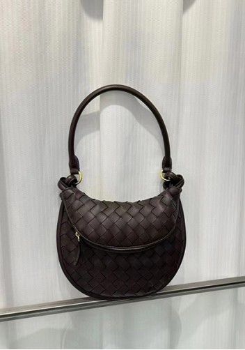 Gemini Woven Shoulder Small Bag Choco
