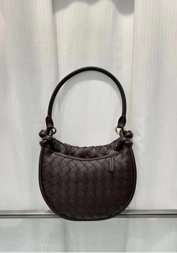Gemini Woven Shoulder Small Bag Choco