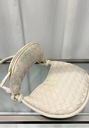 Gemini Woven Shoulder Small Bag Cream