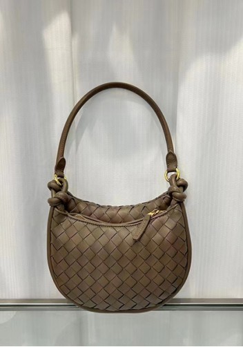 Gemini Woven Shoulder Small Bag Earthy Brown