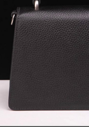 Jess Medium Top handle Leather Shoulder Bag Black