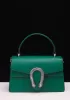 Jess Medium Top handle Leather Shoulder Bag Green