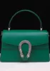 Jess Medium Top handle Leather Shoulder Bag Green