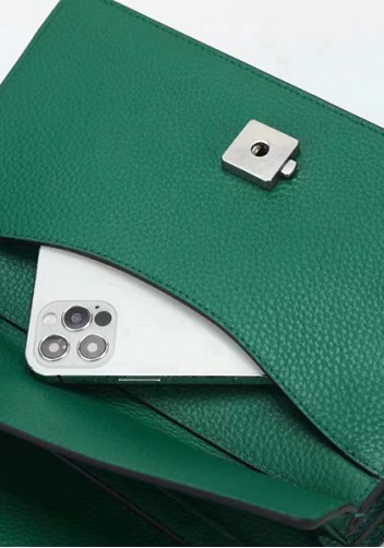 Jess Medium Top handle Leather Shoulder Bag Green
