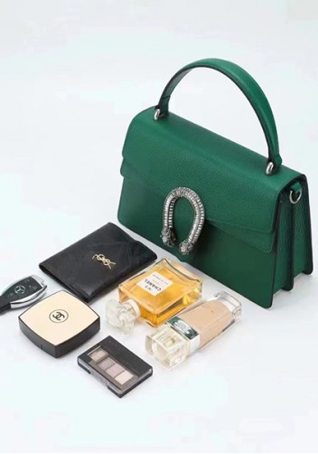 Jess Medium Top handle Leather Shoulder Bag Green