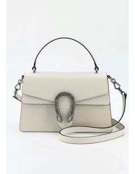 Jess Medium Top handle Leather Shoulder Bag White