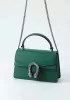 Jess Small Top handle Leather Shoulder Bag Green