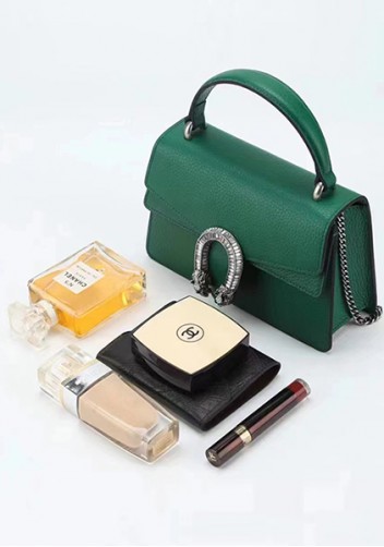 Jess Small Top handle Leather Shoulder Bag Green