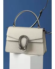 Jess Small Top handle Leather Shoulder Bag White