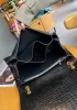 Bonnie Croc Vegan Leather Large Chain Shoulder Bag Black