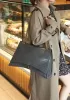 Bonnie Croc Vegan Leather Large Chain Shoulder Bag Grey