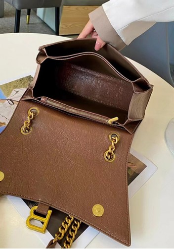 Bonnie Crush Vegan Leather Medium Chain Shoulder Bag Camel