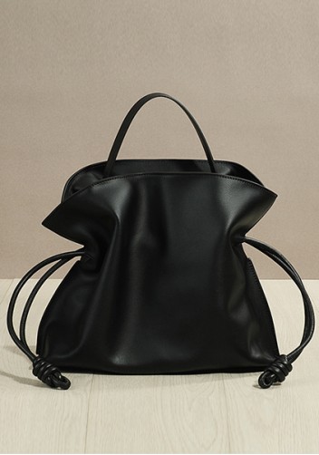 Salsa Medium Leather Clutch Two Straps Black