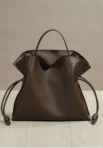 Salsa Medium Leather Clutch Two Straps Choco