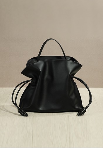 Salsa Mini Leather Clutch Two Straps Black