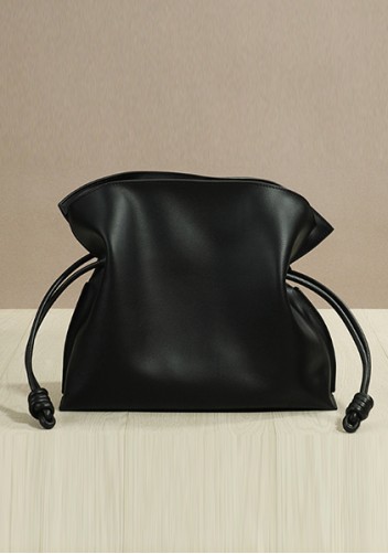 Salsa Mini Leather Clutch Two Straps Black