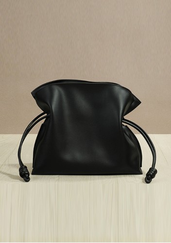Salsa Mini Leather Clutch Two Straps Black