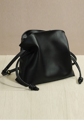 Salsa Mini Leather Clutch Two Straps Black