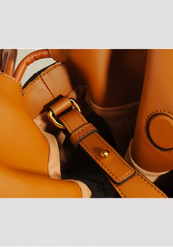 Salsa Mini Leather Clutch Two Straps Camel