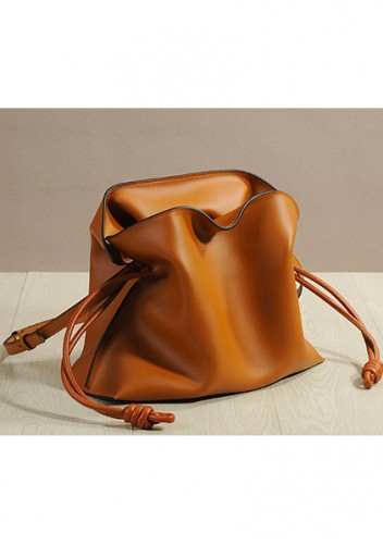 Salsa Mini Leather Clutch Two Straps Camel