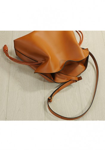 Salsa Mini Leather Clutch Two Straps Camel
