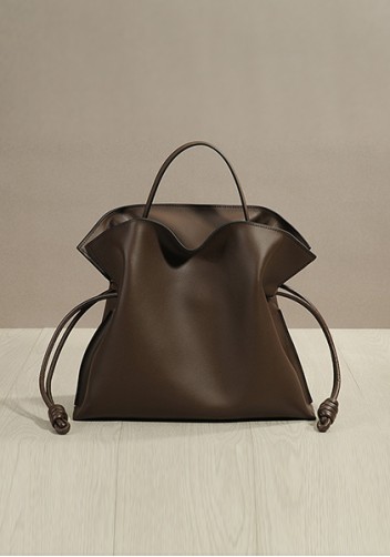 Salsa Mini Leather Clutch Two Straps Choco