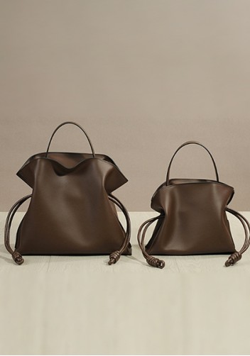 Salsa Mini Leather Clutch Two Straps Choco