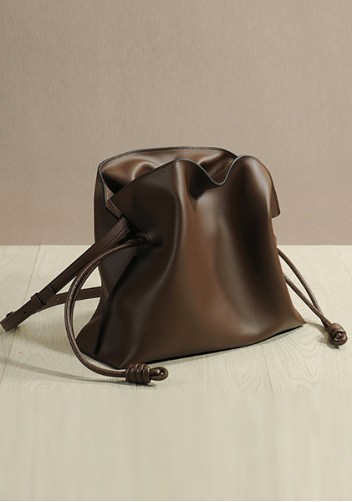 Salsa Mini Leather Clutch Two Straps Choco