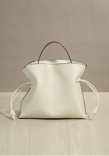 Salsa Mini Leather Clutch Two Straps Cream