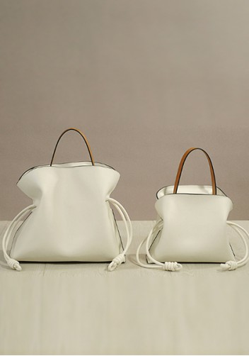 Salsa Mini Leather Clutch Two Straps Cream