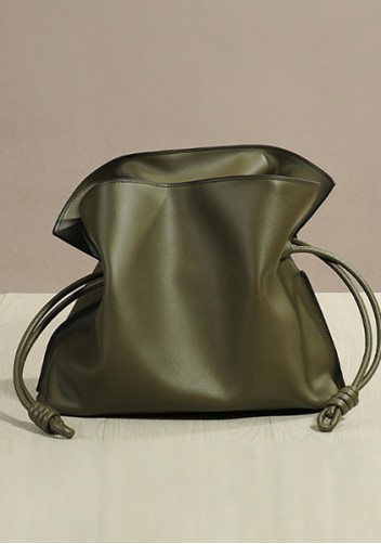 Salsa Mini Leather Clutch Two Straps Green