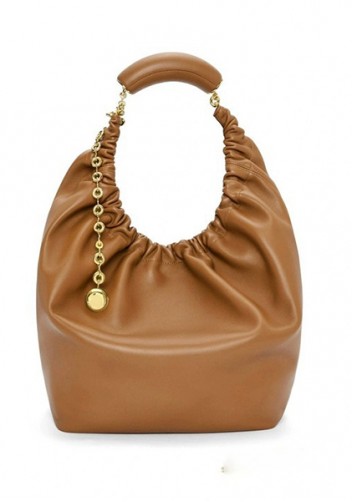 Salsa Leather Chain Shoulder Bag Camel